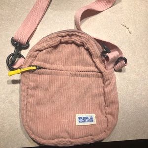 Pink corduroy purse
